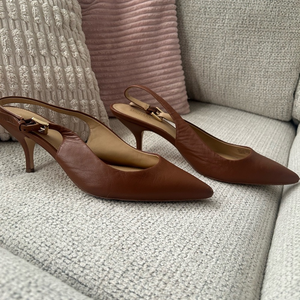 Michael Kors Brown kitten stilettos